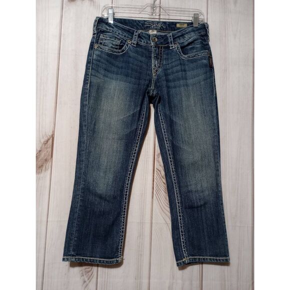 Silver Jeans Ladies 28 Aiko Capri‎ Classic Wash - Picture 1 of 9